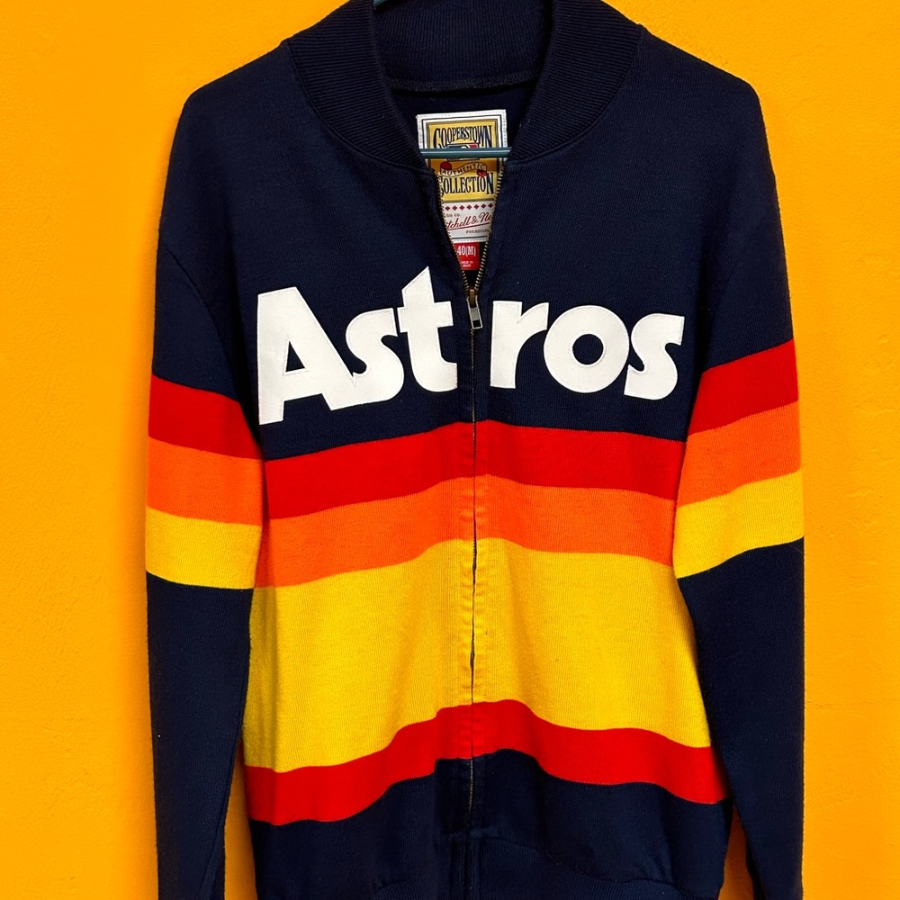 Mitchell and Ness Cooperstown Collection Authentic Houston Astros jacket.